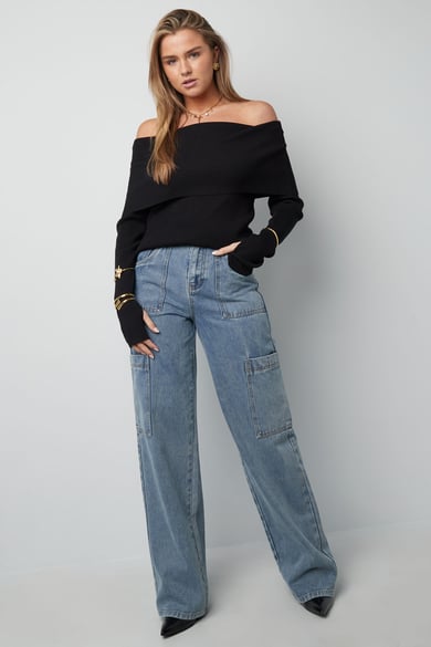 Basic off shoulder top - Burgundy h5 Picture6